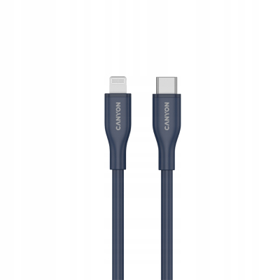 CANYON Kabel CLNM60 C-L 60W MFI 1m Silikonowy Niebieski