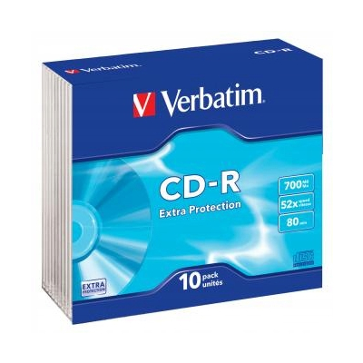 Verbatim CD-R Extra Protection 10-pack 700MB 52x, 80min. 12cm slim box