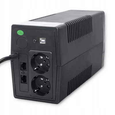 Qoltec Zasilacz awaryjny UPS Line Interactive Monolith 650VA 360W USB RJ45