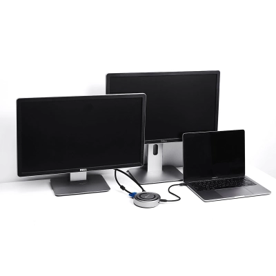 CANYON HUB DS-7 7in1 USB-C Ładowanie Qi Space Grey
