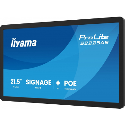 Monitor iiyama 21.5 cala ProLite S2225AS-B1 IPS FHD RJ45 USB-C iiSignage