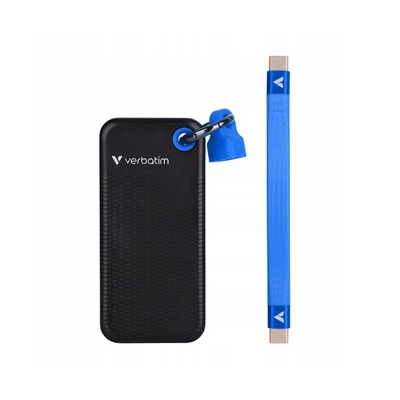 Verbatim SSD Zewnętrzny Pocket SSD Black/Blue 1000GB, niebieski, M.2