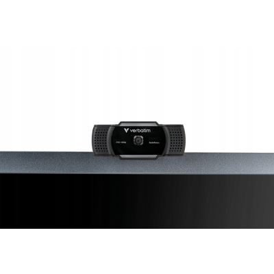 Verbatim kamera web Full HD czarna 2560x1440 1920x1080 USB 2.0 30 FPS 49578