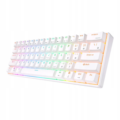 ROYAL KLUDGE RK61 White Gaming Keyboard Red switch
