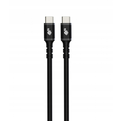 Kabel USB C - USB C 3m silikonowy czarny 2.0