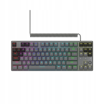 LORGAR Klawiatura Gamingowa Przewodowa Azar 514, mechaniczna, RGB, Czarna