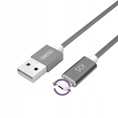 Unitek Y-C4023GY kabel USB-Lightning/microUSB 1.5m