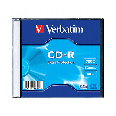 Verbatim CD-R DataLife 1-pack 700MB Extra Protection 52x 80min. slim box