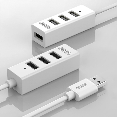 Unitek Y-2146 hub 4x USB 2.0 mini - biały