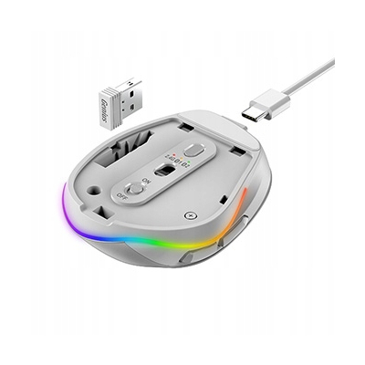 Genius Ergo 9000S Pro Mysz bezprzewodowa, biała, 2400DPI