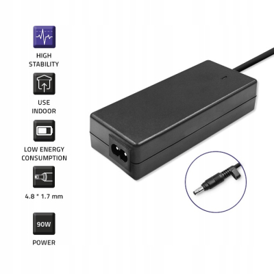 Qoltec Zasilacz do HP Compaq 90W 19V 4.74A 4.8*1.7 +kabel 51500