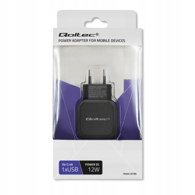 Qoltec Ładowarka sieciowa 12W 5V 2.4A USB