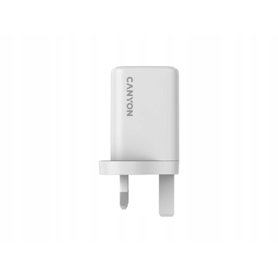 CANYON Ładowarka sieciowa CU45AC GaN 45W 1xPD 1xQC UK Biała