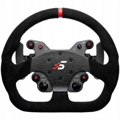 SIMAGIC Kierownica GT1 D-typ 330 mm, QR70, magnetyczne łopatki, zamsz