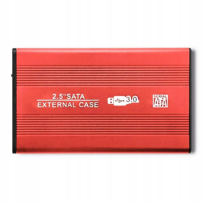 Qoltec Obudowa na dysk HDD/SSD 2.5 cala SATA3 USB 3.0 Czerwona