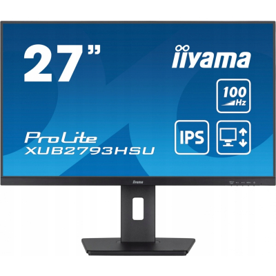 IIYAMA Monitor 27 cali XUB2793HSU-B7 IPS HDMI DP 2x2W USBx2 300cd