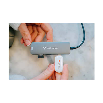 Verbatim USB flash disk, USB C, 128GB, Plectra, biały, 30229, USB C