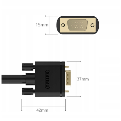 Unitek przewód PREMIUM VGA HD15 M/M 8M