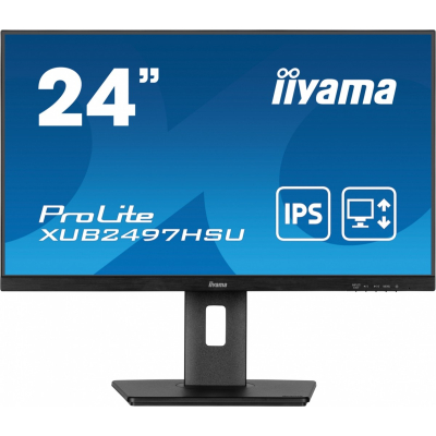 IIYAMA Monitor 24 cale XUB2497HSU-B2 IPS HDMI DP 2x2W USB Pivot HAS(150mm)