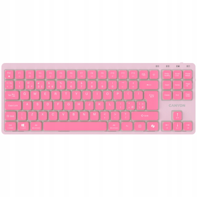 Canyon OnType 10 Low Profile - klawiatura przewodowa TKL (różowa, EN)