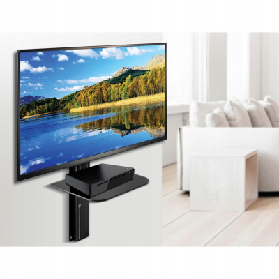 Uchwyt do TV z półką na DVD Maclean, VESA 400x400, 32