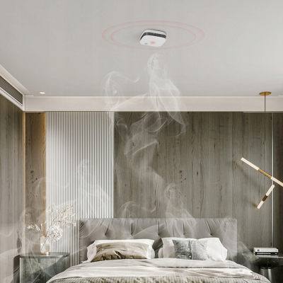 Czujnik dymu Qoltec WiFi TUYA Alarm 85dB LED Smart Home Certyfikowany SKLEP KOZIENICE RADOM