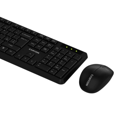 CANYON Zestaw  klawiatura i mysz SET-W01 Bezprzewodowy Czarny