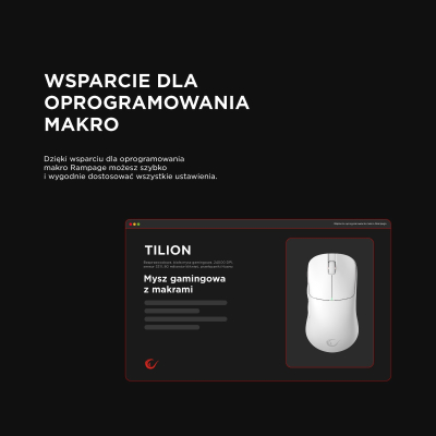 Rampage TILION Mysz bezprzewodowa Biała