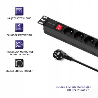 Qoltec Listwa zasilająca PDU do RACK 19