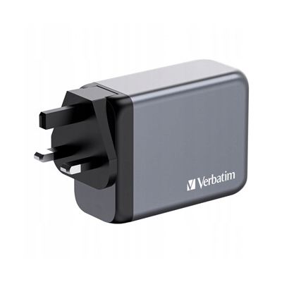 Verbatim Ładowarka GaN USB 3.0 USB C szara 200 W wymienne końcówki C,G,A
