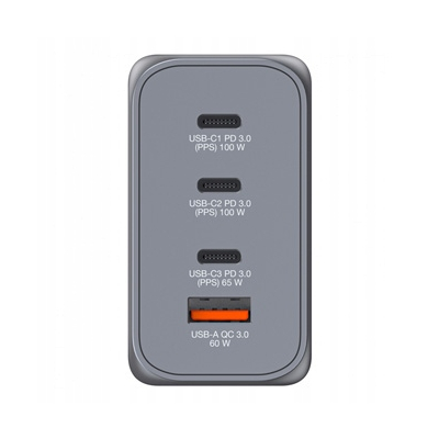 Verbatim Ładowarka GaN USB 3.0 USB C szara 200 W wymienne końcówki C,G,A