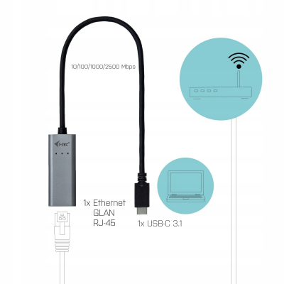 I-TEC USB-C Metal 2.5Gb ps Ethernet Adapter