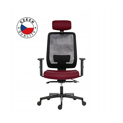 Powerton ERGO LUCIE Ergonomiczny fotel biurowy, Czerwony