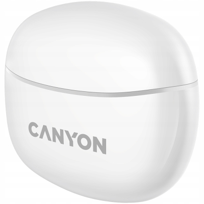 CANYON Słuchawki dokanałowe TWS 5 Etui Białe