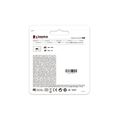 Kingston Karta pamięci SD 64GB Canvas Go Plus 170/70MB/s CL10 U3 V30