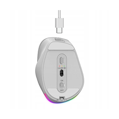 Genius Ergo 9000S Pro Mysz bezprzewodowa, różowa, 2400DPI