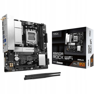 ASROCK MB B850M Rock WiFi, AM5, 2x DDR5, 1x PCIe 5.0 x16
