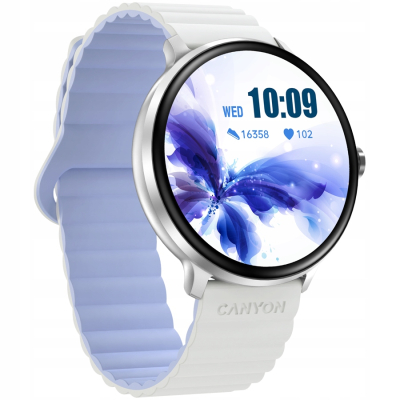 Canyon Jacky SW 69 biało niebieski smartwatch LTPS 1.3