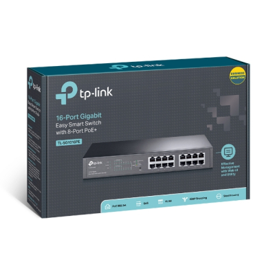 TP-LINK SG1016PE switch Smart 16x1GbE (8xPoE+)