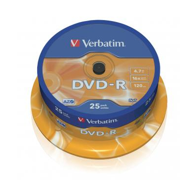 Verbatim DVD-R 43522 4.7GB 16x 25-pack 12cm, do archiwizacji danych