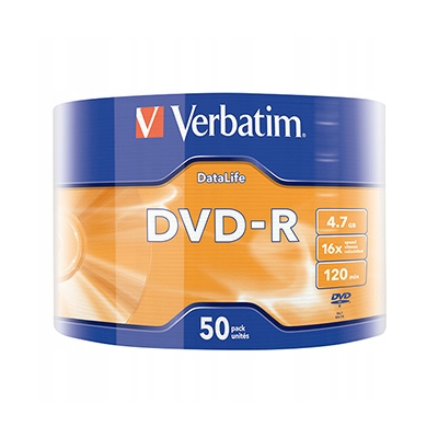 Verbatim DVD-R 43791 4.7GB 16x wrap 50-pack 12cm do archiwizacji danych