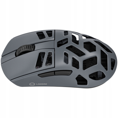 LORGAR Mysz Gamingowa MSE90W, Bezprzewodowa ze stopu magnezu, Ciemnoszara