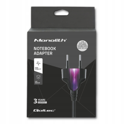 Qoltec Zasilacz 90W 19V 4.9A 5.5*2.5 +kabel zasilający 50074