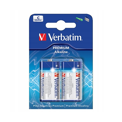 Verbatim Jednorazowa alkaliczna baterie C, 2-pack