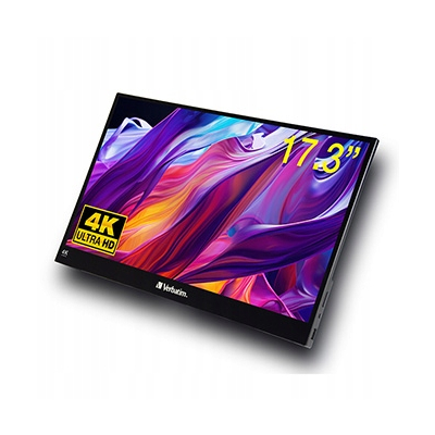 Verbatim monitor przenośny dotykowy, PMT-17-4K, 17.3", Ultra HD 4K , 60Hz
