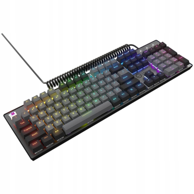 LORGAR Klawiatura Gamingowa Azar 514, przewodowa, RGB, Czarna