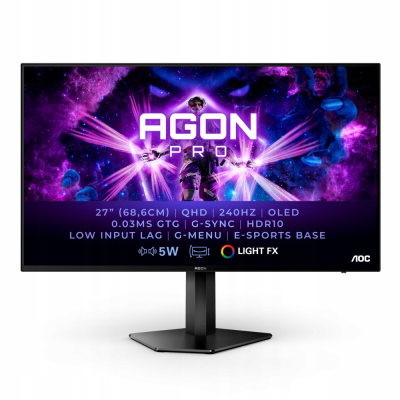 AOC Monitor 27 cali AD276QZD OLED 240Hz HDMIx2 DPx2