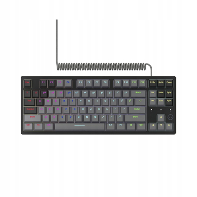 LORGAR Klawiatura Gamingowa Przewodowa Azar 514, mechaniczna, RGB, Czarna