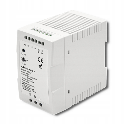 Qoltec Zasilacz na szynę DIN 96W 24V 4A Biały Slim