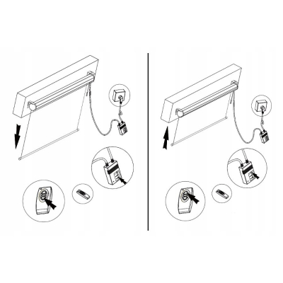 Maclean Ekran projekcyjny elektryczny ściana sufit 120